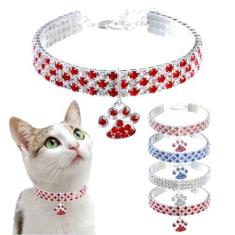 Imagem de Coleiras brilhantes para cães fêmeas, coleiras para filhotes de cachorro com strass para filhotes, meninas, fofas, cristais brilhantes, para animais de estimação, coleira para gatinhos, gatos, PPP,