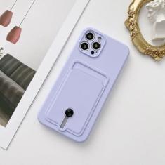 Imagem de Capa de telefone para iPhone 15 14 13 12 Mini 11 Pro Max X XR XS Max 15 7 8 Plus SE 2020 Carteira moderna com suporte de cartão Capa de TPU macia, roxa, para iPhone 11Pro Max