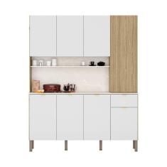 Imagem de Armario De Cozinha Compacta 8 Portas 1 Gaveta Slow Freijó artico Riscatto Freijó