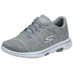 Imagem de Skechers Go Walk 5-True Tênis feminino, Cinza, 8 Wide