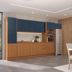 Imagem de Cozinha Completa 7 Peças com Tampo para Cozinha Canela/Azul