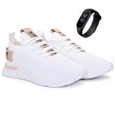 Imagem de Kit Tênis Esportivo Feminino Academia Treino Caminhada + Relógio BF Shoes-Feminino