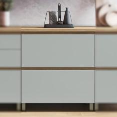 Imagem de Balcão Cozinha Rainha Mdf 1 Porta 1 Gaveta Nature Verde