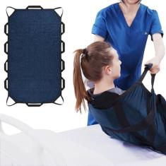 Imagem de Puholo Almofada de cama de posicionamento de 177,8 cm x 101,6 cm com alças reforçadas à prova d'água laváveis para cama de hospital almofada de movimentação de pacientes para cama de hospital para