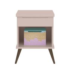 Imagem de Mesa de Canto Infantil 1 Gaveta Mel P04 Rosê - Mpozenato