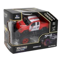 Imagem de Carrinho de Controle Remoto Racing Control Tracker Vermelho Multikids - BR1727
