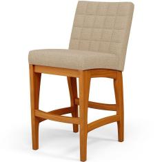 Imagem de Banqueta Baixa Cozinha Bancada L02 Bege Escuro