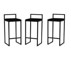 Imagem de kit 3 Banquetas Industriais Altas P/cozinha, balcão, área de lazer - M