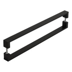 Imagem de Puxador De Porta Pivotante Alumínio Inoxidável Preto 40Cm