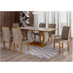 Imagem de Conjunto de Mesa de Jantar com 6 Cadeiras - Maia