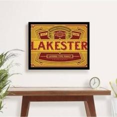 Imagem de Quadro Decorativo Vintage Lakester 34x23cm