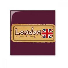 Imagem de Adesivo brilhante de ejo de cerâmica britânico Union Jack UK London Stamp