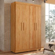 Imagem de Guarda Roupa Solteiro 4 Portas Flórida Amadeirado