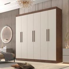 Imagem de Guarda Roupa Casal 6 Portas Belém Valverde Móveis Canion/off White