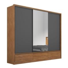 Imagem de Guarda Roupa Casal Lounge 3 Pt 7 Gv Demartêz/grafito