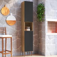 Imagem de Paneleiro 2 Portas 1 Nicho Veneza Mel/grafite