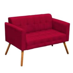 Imagem de Namoradeira Anna - Suede - Palladium Decor Cor Vermelho