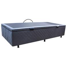 Imagem de Base Cama Box Baú Solteiro Suede Cinza
