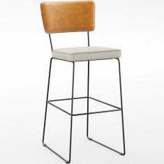 Imagem de Banqueta Alta Cozinha Sala Jantar Fixa Allana L02 Material Sintético W