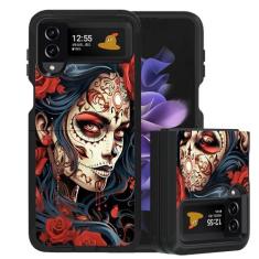Imagem de FVAENDHIO Capa para Samsung Galaxy Z Flip 4 5G (2022)/Z Flip 3 5G (2021), capa protetora dobrável à prova de choque híbrida de camada dupla resistente à prova de choque