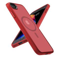 Imagem de Yriklso Capa magnética para iPhone SE 2022/iPhone SE 2020/iPhone 8, ímãs embutidos compatíveis com MagSafe, capa traseira de policarbonato rígido fosco translúcido para iPhone 8/SE 2/SE 3 (4,7