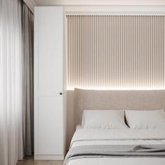 Imagem de Guarda Roupa Modulado 1 Porta Americana Esquerda com 6 Prateleiras Hera Cabecasa Madeiramadeira Branco Geada