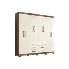 Imagem de Guarda Roupa 8 Portas E 6 Gavetas c- Pés Liverpool Jatobá-areia