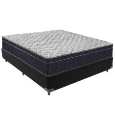 Imagem de Cama Box Preto E Colchão Airtech 150 Espuma D45 Viúvo Ortobom