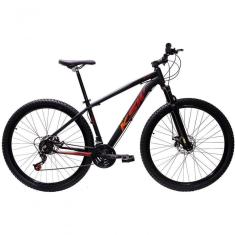 Imagem de Bicicleta Aro 29 Ksw Xlt 24v Freio A Disco Suspensão Mountain Bike Alumínio Preto-vermelho-laranja 19