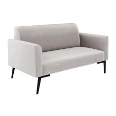 Imagem de Sofá Namoradeira Pés Villach Marisa Veludo D03 - D\`rossi Cor Cinza