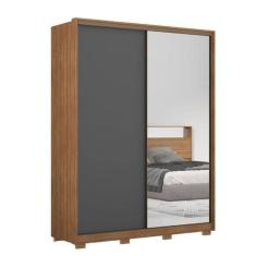 Imagem de Guarda Roupa Casal épico 2 Portas C/ 1 Porta Em Espelho C/ Pés Amend/graf - Demartez