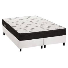 Imagem de Cama Box King: Colchão Espuma D45 Light Saúde Ortopilow + Base Crc Courano White(186x198)