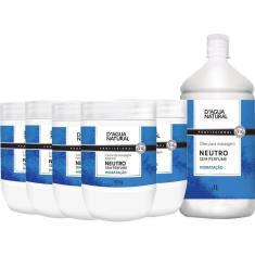 Imagem de Kit Massagem 5 Cremes Neutro + 1 Óleo Neutro D’água Natural