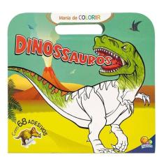 Imagem de Livro Mania de Colorir Maleta Dinossauros com Adesivos - TodoLivro
