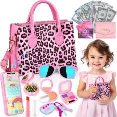 Imagem de Bolsa GINMIC Play para meninas com kit de maquiagem fingida de 3 a 8 a