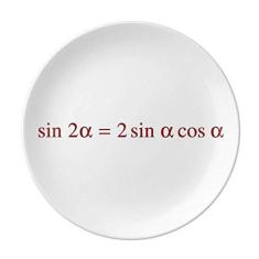 Imagem de Mathematical Formula Expressions Prato Sinusoidal Decorativo de Porcelana Salver Prato de Jantar