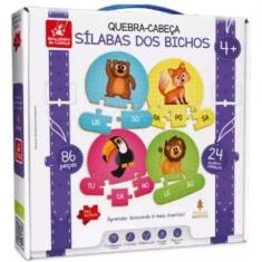 Imagem de Quebra Cabeça Silabas Dos Bichos Brincadeira De Criança
