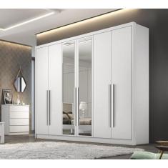 Imagem de Guarda-Roupa Casal Robust Branco 6 Portas 8 Gavetas C/Esp.  Novo Horiz