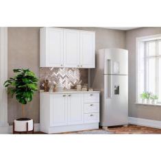 Imagem de Cozinha Completa Americana (1 Aéreo, 1 Balcão, 1 Complemento) 3 Peças Branco - Henn