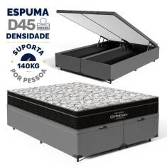 Imagem de Cama Box Baú com Colchão de Espuma D45 Ortobom Airtech Ortopillow 150 Queen 158cm