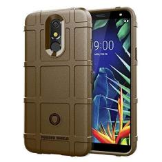 Imagem de Capa para LG K40, proteção robusta, material TPU de fibra de carbono, macio antiderrapante macio, anti-impressão digital, capa totalmente protetora para LG K40
