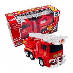 Imagem de Brinquedo Caminhão Bombeiro Com Escada E Luzes Infantis - Monac