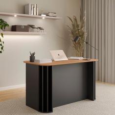 Imagem de Mesa De Escritório 1 Gaveta Mdf Fosco Preto Dalla Costa