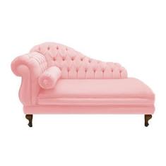 Imagem de Recamier Sofá Direito Larissa 150cm Sala Suede Rosa Bebe - INCASA DECO