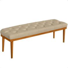 Imagem de Recamier Calçadeira Apolo Corano Bege Solteiro 1,00M Base Madeira Pés