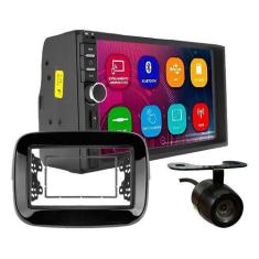 Imagem de Kit central multimidia mp5 7 pol câmera de ré mobi 2016 a 2019 preto f