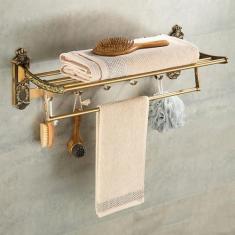 Imagem de Conjunto de hardware do banheiro toalheiro fixado na parede toalheiro escova rack secador de cabelo saboneteira chuveiro canto rack acessórios, toalheiro dobrável
