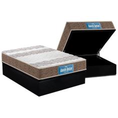 Imagem de Cama Box Baú Casal: Colchão Ortopédico Probel D33 / EP Guarda Costas PróIntense Plus Double Face + Base CRC Courano Black(138x188)
