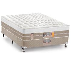 Imagem de Cama Box Casal Castor Silver Star Air com Mola Ensacadas 71x128x188cm – Branco/Bege