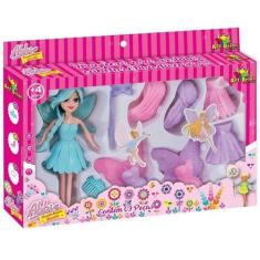 Imagem de Boneca Abbie Guarda Roupas Divertido 9 Peças Art Brink